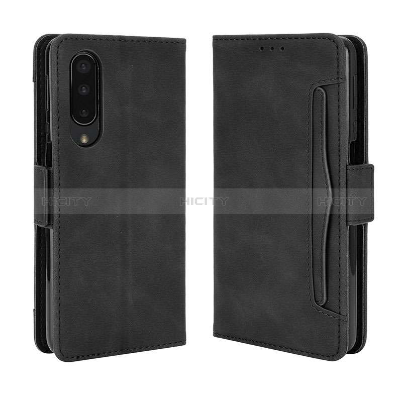 Coque Portefeuille Livre Cuir Etui Clapet BY3 pour Sharp Aquos Zero5G basic Noir Plus