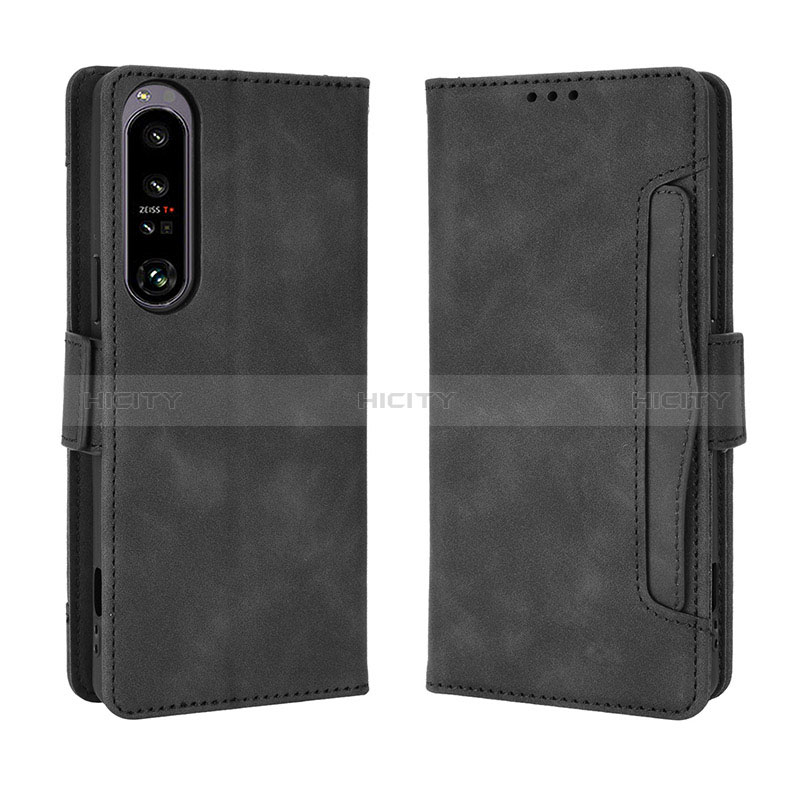 Coque Portefeuille Livre Cuir Etui Clapet BY3 pour Sony Xperia 1 IV Noir Plus