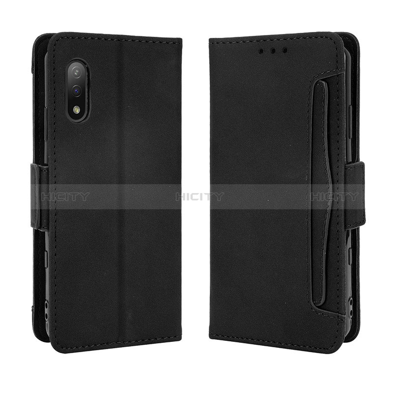 Coque Portefeuille Livre Cuir Etui Clapet BY3 pour Sony Xperia Ace II SO-41B Noir Plus