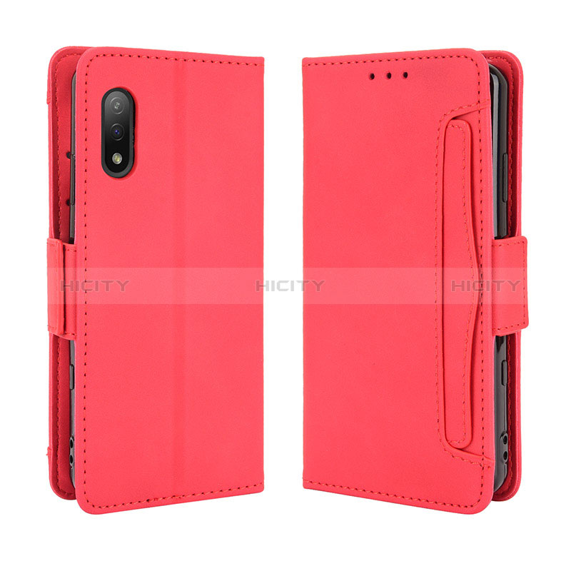 Coque Portefeuille Livre Cuir Etui Clapet BY3 pour Sony Xperia Ace II SO-41B Rouge Plus