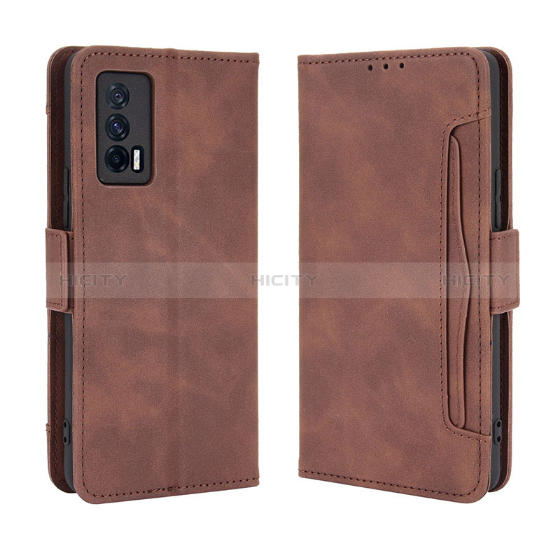 Coque Portefeuille Livre Cuir Etui Clapet BY3 pour Vivo iQOO Neo5 5G Marron Plus