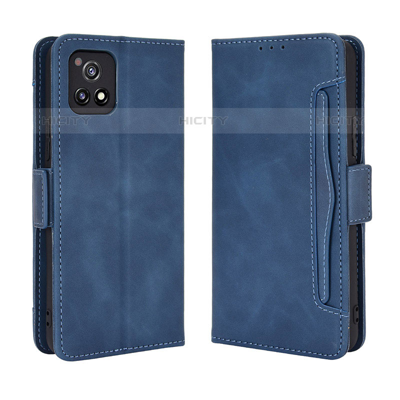 Coque Portefeuille Livre Cuir Etui Clapet BY3 pour Vivo iQOO U3 5G Bleu Plus