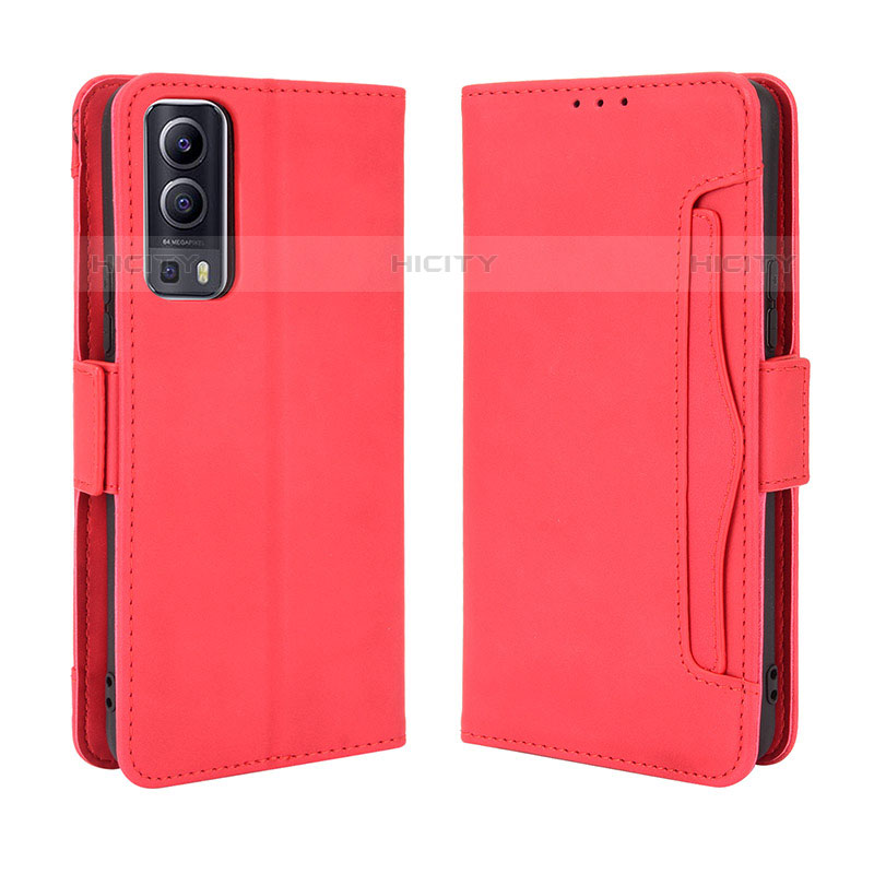 Coque Portefeuille Livre Cuir Etui Clapet BY3 pour Vivo iQOO Z3 5G Rouge Plus