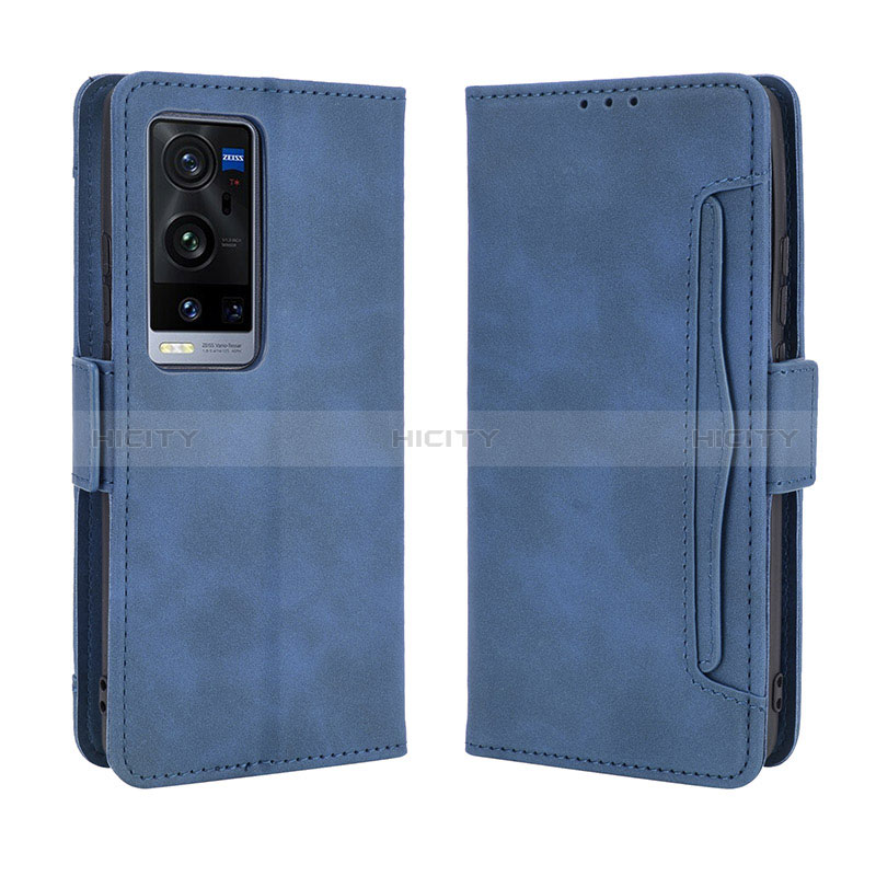 Coque Portefeuille Livre Cuir Etui Clapet BY3 pour Vivo X60 Pro+ Plus 5G Bleu Plus