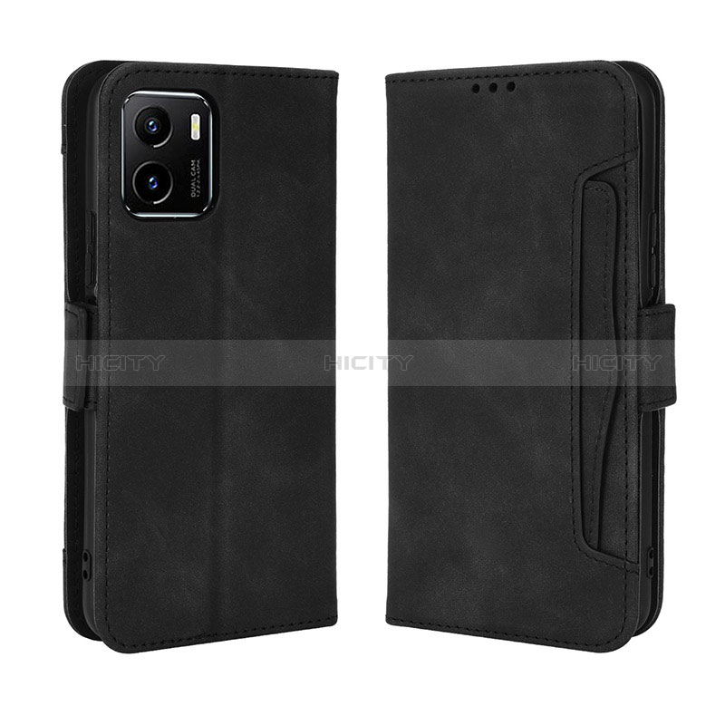 Coque Portefeuille Livre Cuir Etui Clapet BY3 pour Vivo Y01 Noir Plus