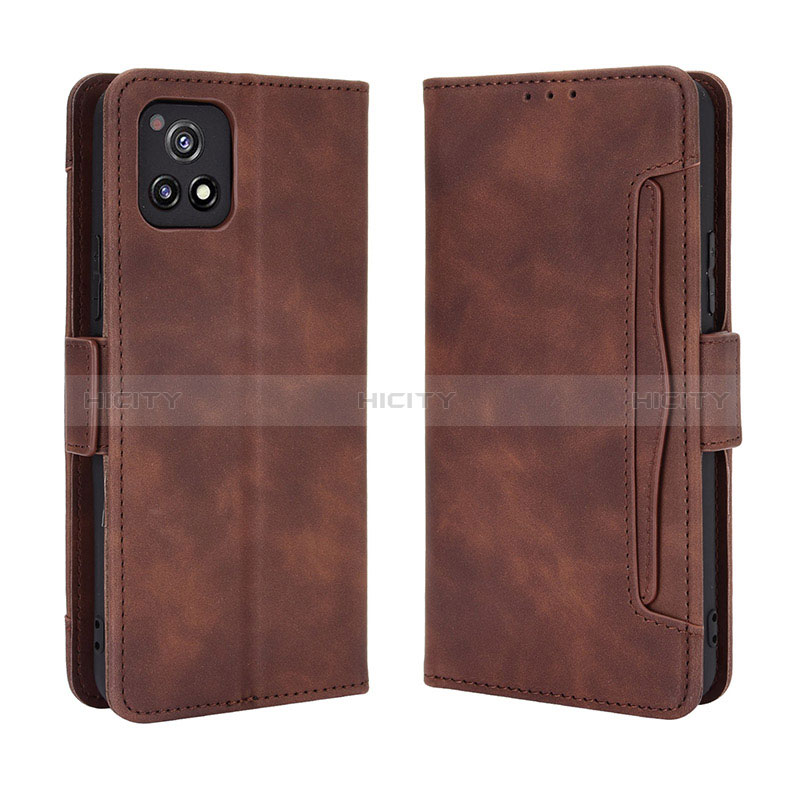 Coque Portefeuille Livre Cuir Etui Clapet BY3 pour Vivo Y52s t1 5G Marron Plus