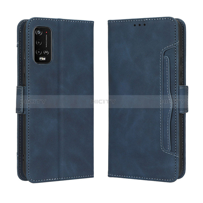 Coque Portefeuille Livre Cuir Etui Clapet BY3 pour Wiko Power U10 Bleu Plus