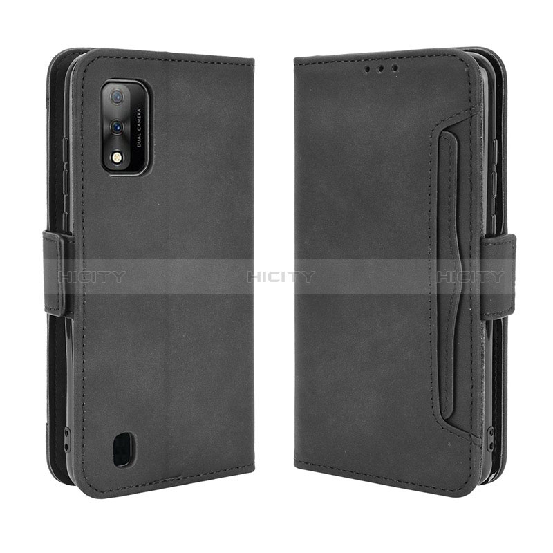 Coque Portefeuille Livre Cuir Etui Clapet BY3 pour Wiko Ride 3 Noir Plus