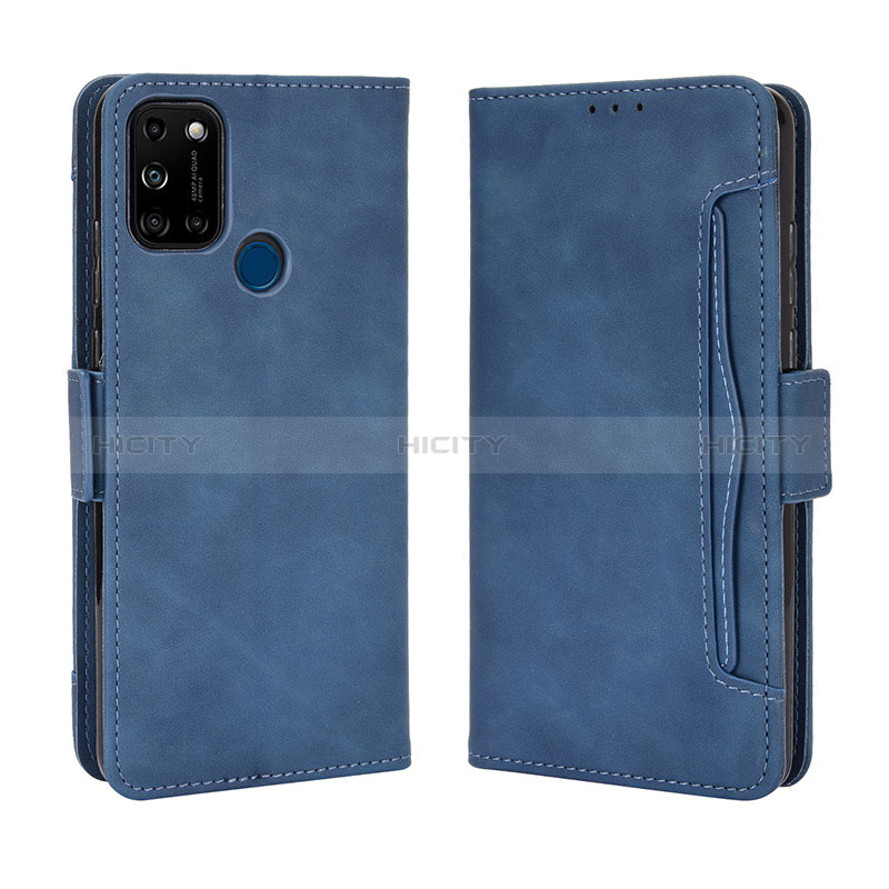 Coque Portefeuille Livre Cuir Etui Clapet BY3 pour Wiko View5 Plus Bleu Plus