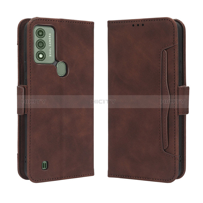 Coque Portefeuille Livre Cuir Etui Clapet BY3 pour Wiko Voix Marron Plus