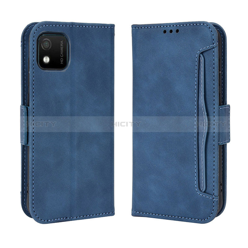 Coque Portefeuille Livre Cuir Etui Clapet BY3 pour Wiko Y52 Bleu Plus