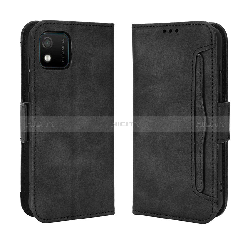 Coque Portefeuille Livre Cuir Etui Clapet BY3 pour Wiko Y52 Noir Plus