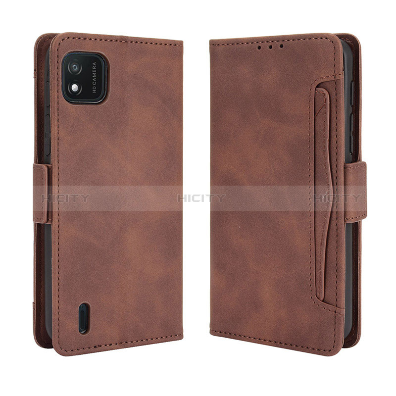 Coque Portefeuille Livre Cuir Etui Clapet BY3 pour Wiko Y62 Marron Plus