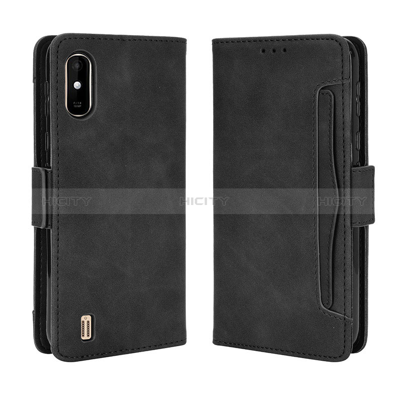 Coque Portefeuille Livre Cuir Etui Clapet BY3 pour Wiko Y81 Noir Plus