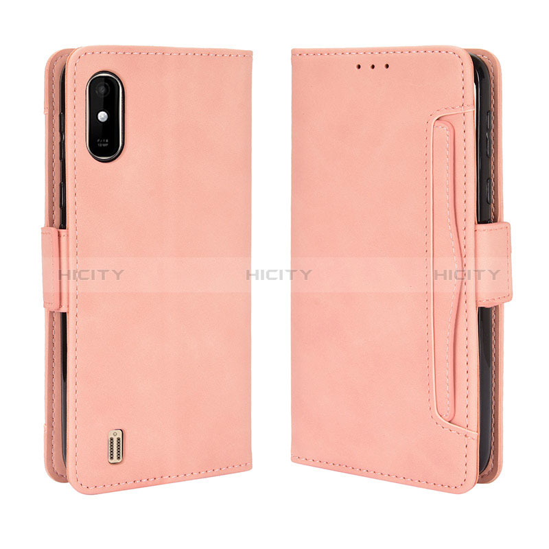 Coque Portefeuille Livre Cuir Etui Clapet BY3 pour Wiko Y81 Rose Plus