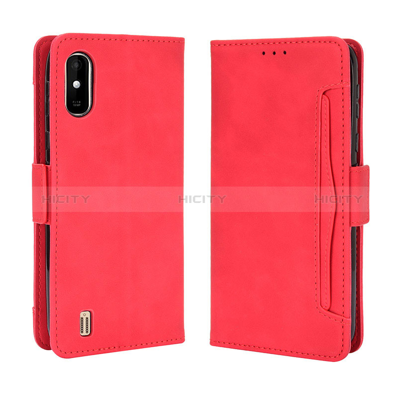 Coque Portefeuille Livre Cuir Etui Clapet BY3 pour Wiko Y81 Rouge Plus