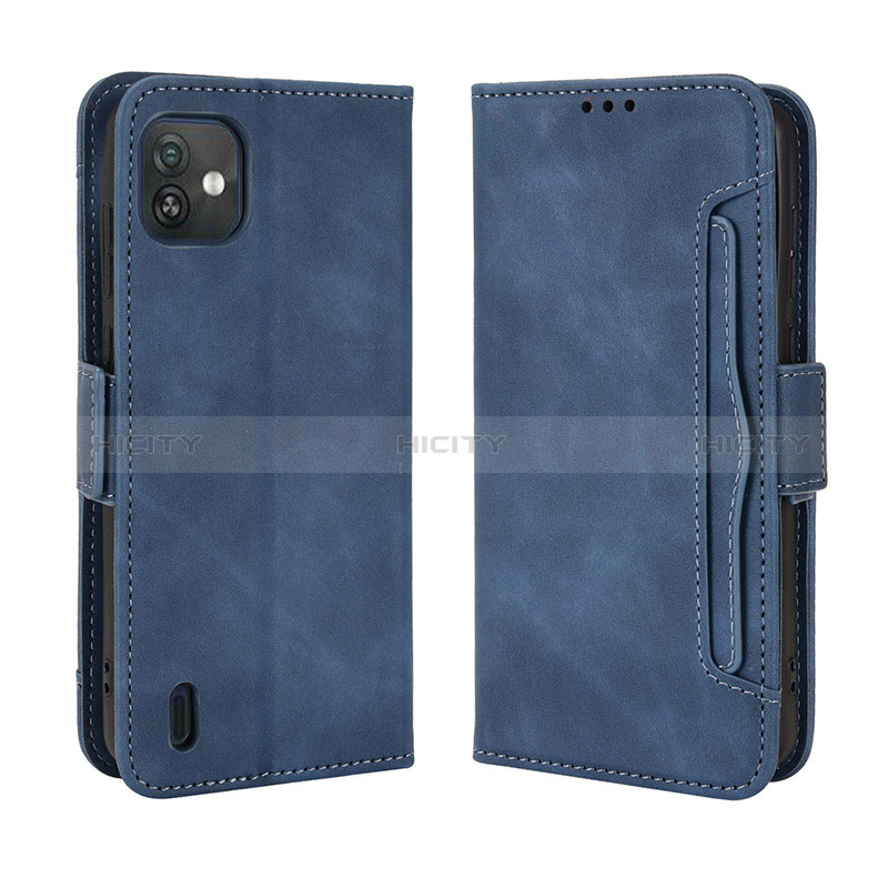 Coque Portefeuille Livre Cuir Etui Clapet BY3 pour Wiko Y82 Bleu Plus