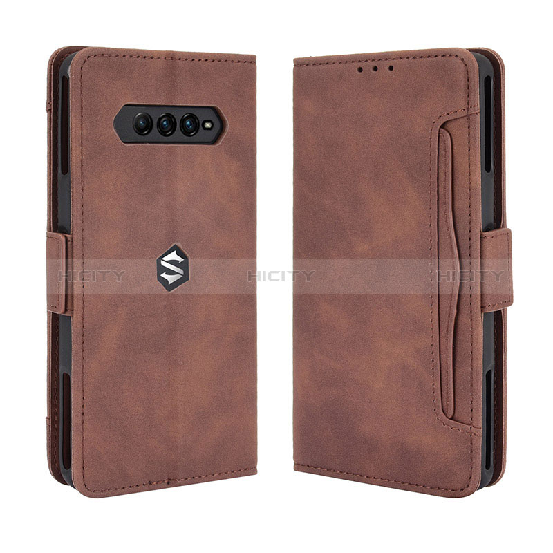 Coque Portefeuille Livre Cuir Etui Clapet BY3 pour Xiaomi Black Shark 4 5G Marron Plus