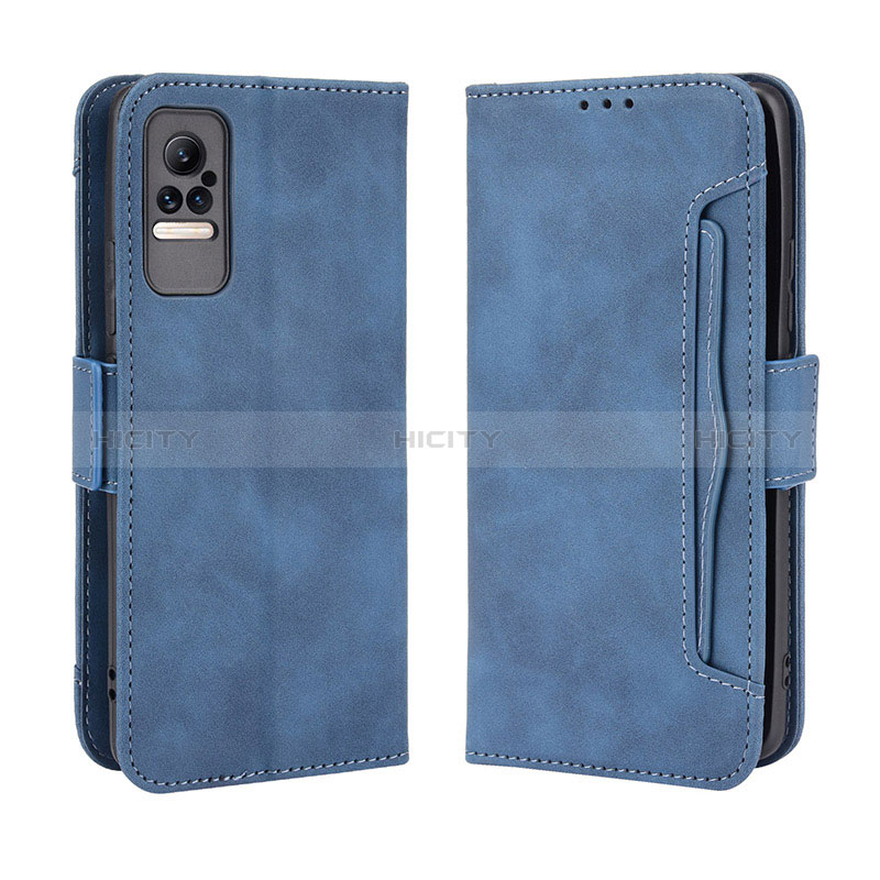 Coque Portefeuille Livre Cuir Etui Clapet BY3 pour Xiaomi Civi 1S 5G Bleu Plus