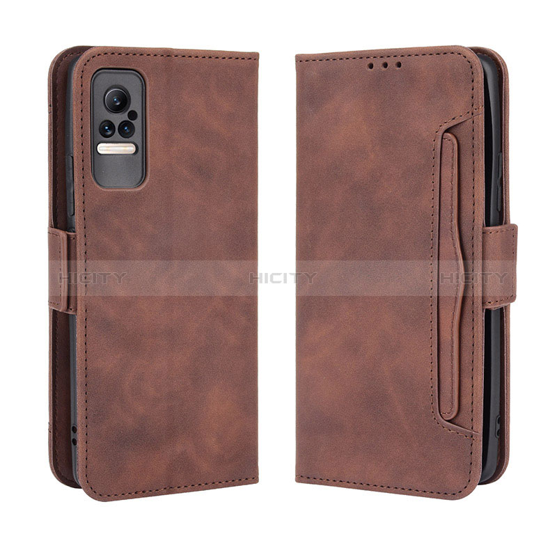 Coque Portefeuille Livre Cuir Etui Clapet BY3 pour Xiaomi Civi 1S 5G Marron Plus