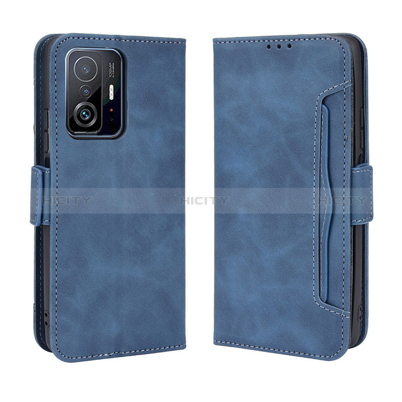 Coque Portefeuille Livre Cuir Etui Clapet BY3 pour Xiaomi Mi 11T 5G Bleu Plus