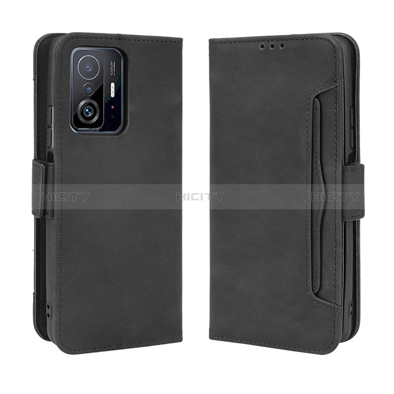 Coque Portefeuille Livre Cuir Etui Clapet BY3 pour Xiaomi Mi 11T 5G Noir Plus