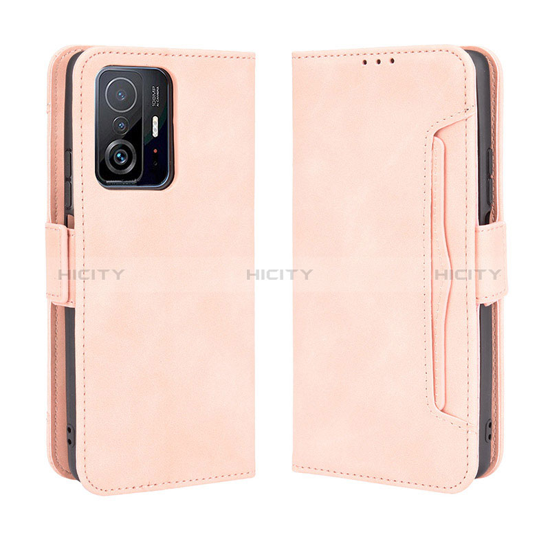 Coque Portefeuille Livre Cuir Etui Clapet BY3 pour Xiaomi Mi 11T 5G Rose Plus