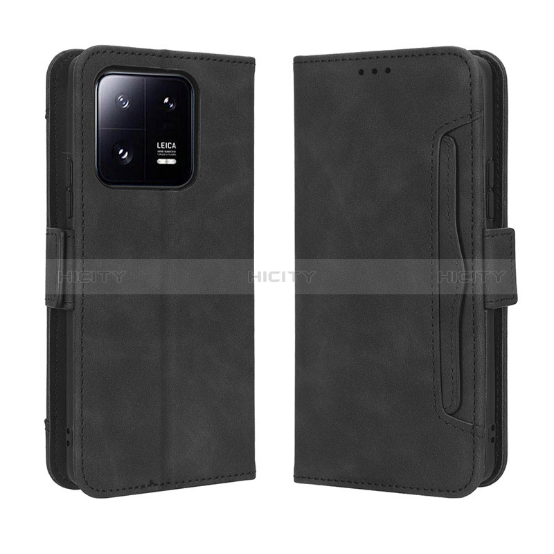 Coque Portefeuille Livre Cuir Etui Clapet BY3 pour Xiaomi Mi 13 5G Noir Plus