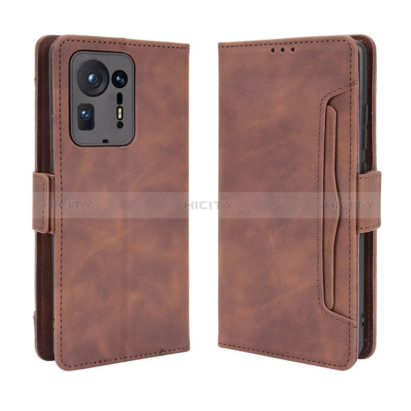 Coque Portefeuille Livre Cuir Etui Clapet BY3 pour Xiaomi Mi Mix 4 5G Marron Plus