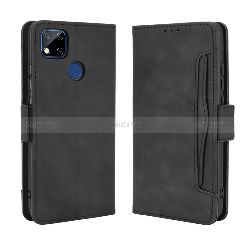 Coque Portefeuille Livre Cuir Etui Clapet BY3 pour Xiaomi POCO C3 Noir Plus