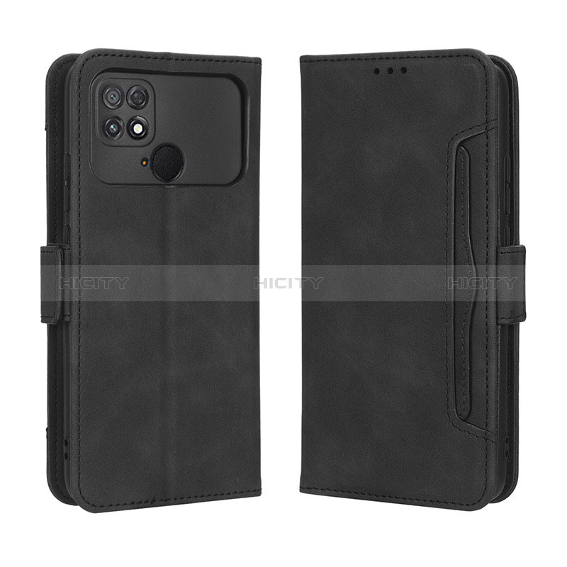 Coque Portefeuille Livre Cuir Etui Clapet BY3 pour Xiaomi Poco C40 Noir Plus