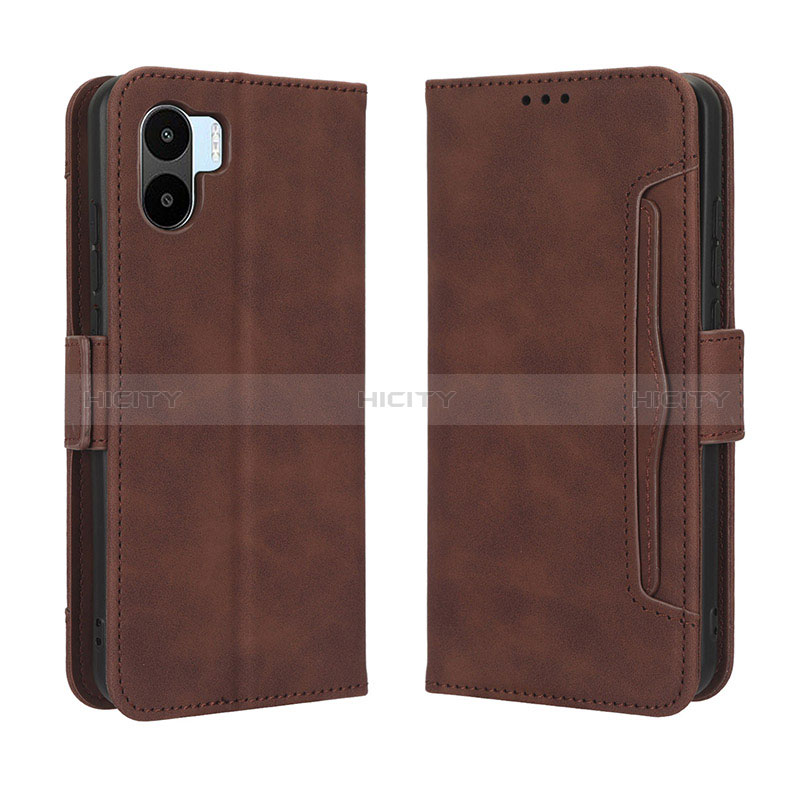 Coque Portefeuille Livre Cuir Etui Clapet BY3 pour Xiaomi Poco C51 Marron Plus