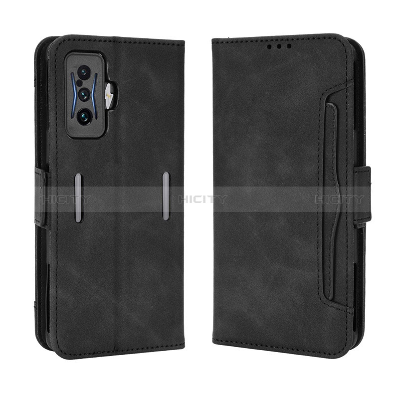 Coque Portefeuille Livre Cuir Etui Clapet BY3 pour Xiaomi Poco F4 GT 5G Noir Plus