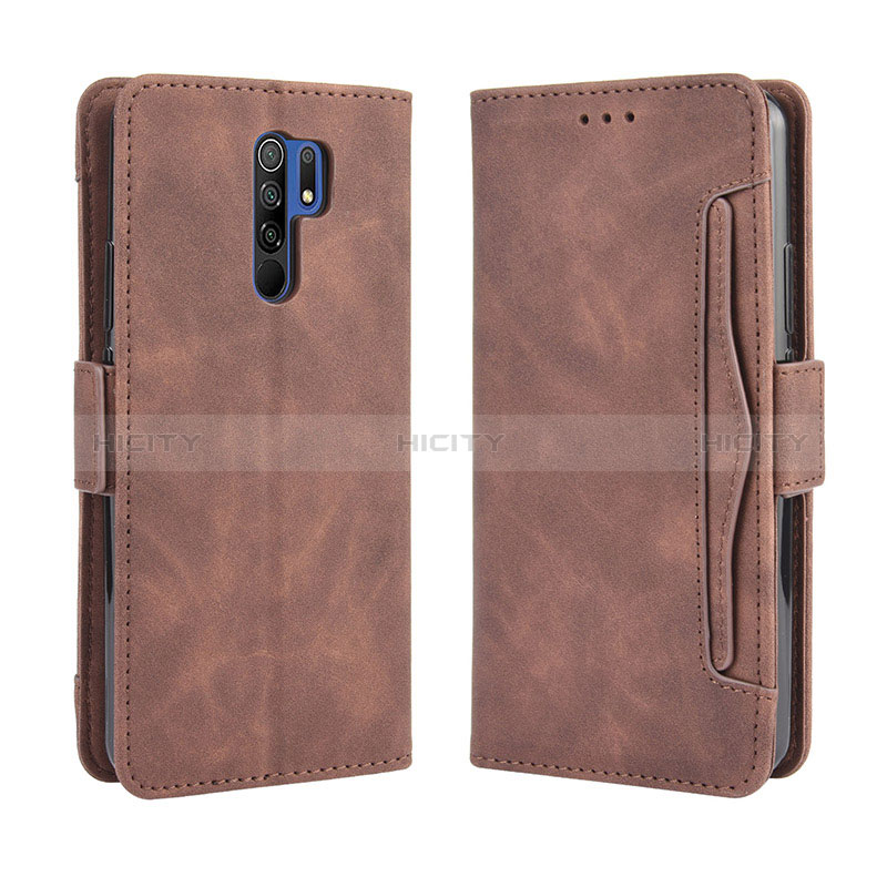 Coque Portefeuille Livre Cuir Etui Clapet BY3 pour Xiaomi Poco M2 Marron Plus