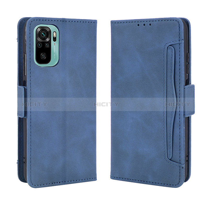 Coque Portefeuille Livre Cuir Etui Clapet BY3 pour Xiaomi Poco M5S Bleu Plus