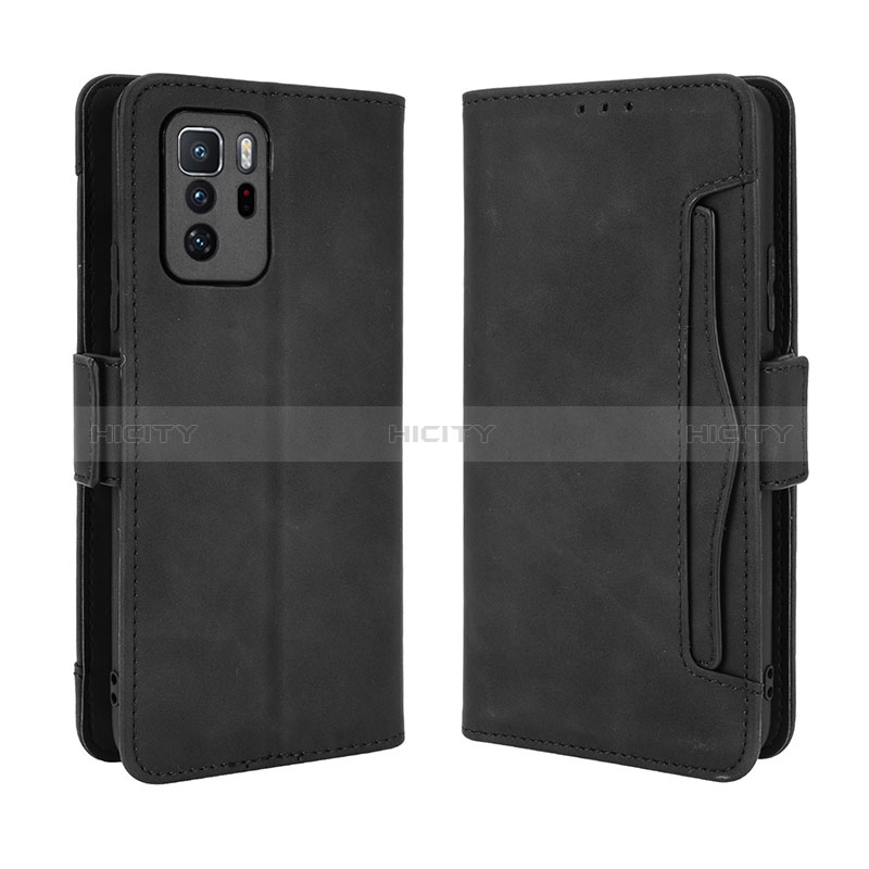 Coque Portefeuille Livre Cuir Etui Clapet BY3 pour Xiaomi Poco X3 GT 5G Noir Plus