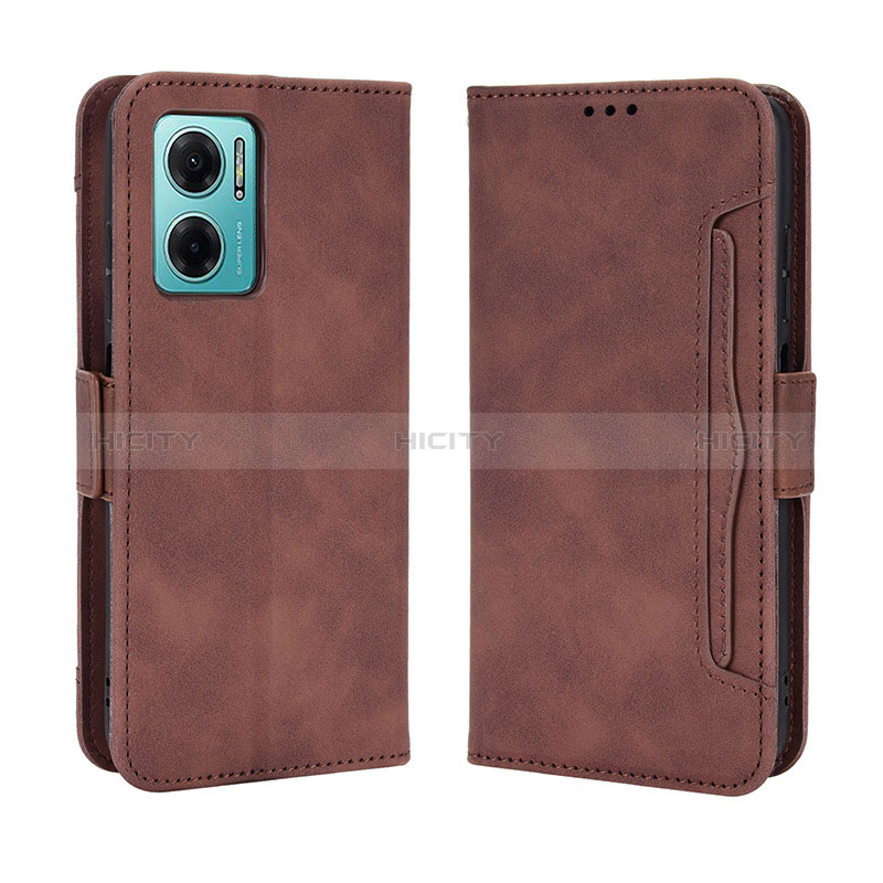 Coque Portefeuille Livre Cuir Etui Clapet BY3 pour Xiaomi Redmi 10 5G Marron Plus