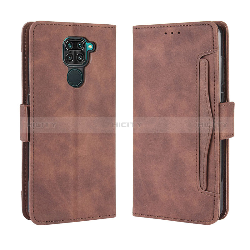 Coque Portefeuille Livre Cuir Etui Clapet BY3 pour Xiaomi Redmi 10X 4G Marron Plus