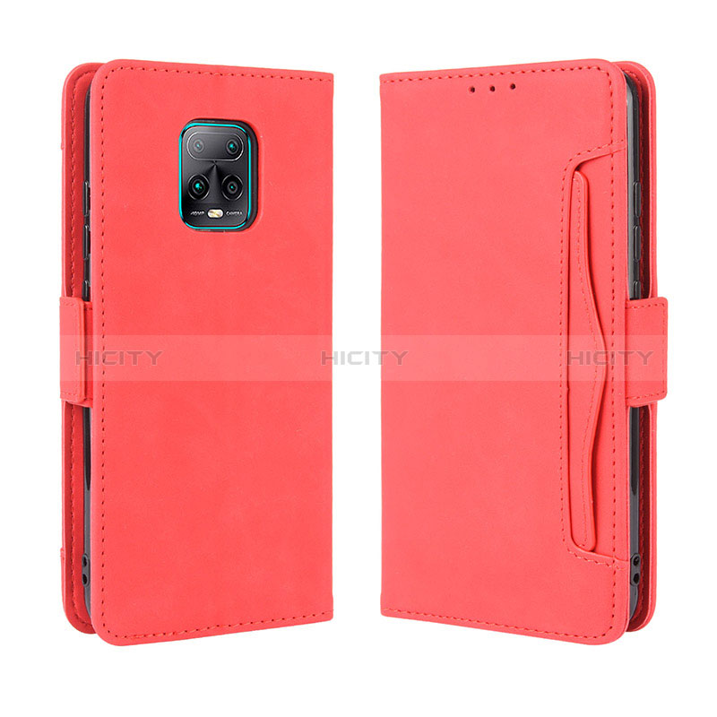 Coque Portefeuille Livre Cuir Etui Clapet BY3 pour Xiaomi Redmi 10X 5G Rouge Plus