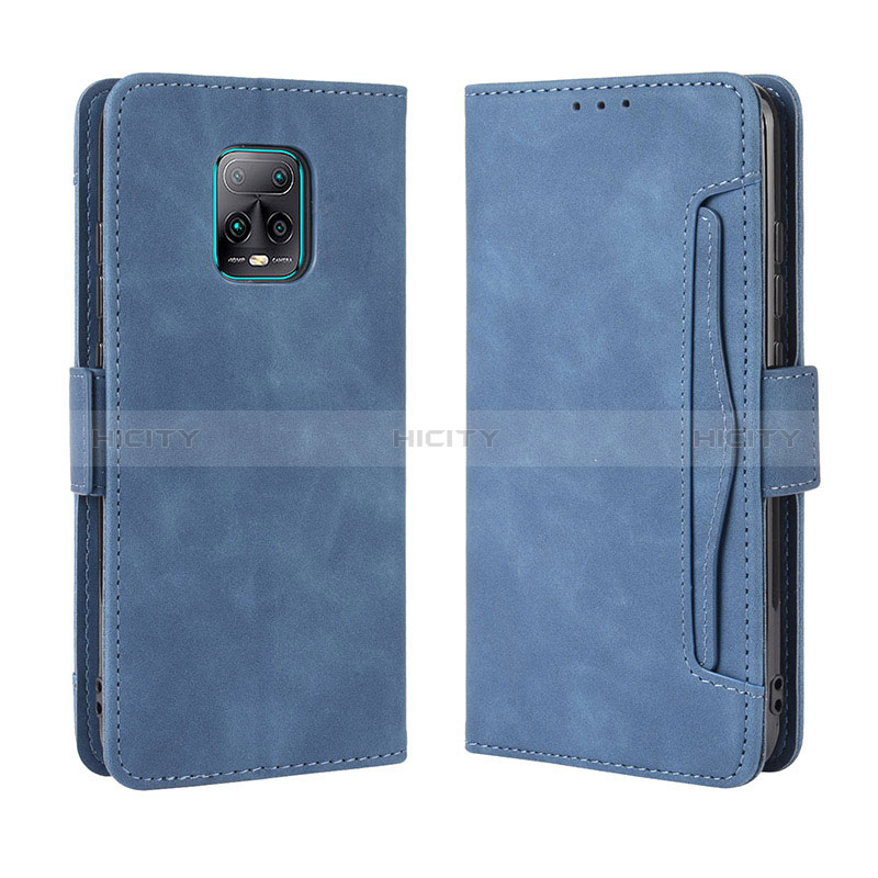 Coque Portefeuille Livre Cuir Etui Clapet BY3 pour Xiaomi Redmi 10X Pro 5G Bleu Plus