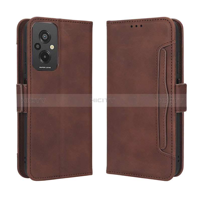 Coque Portefeuille Livre Cuir Etui Clapet BY3 pour Xiaomi Redmi 11 Prime 4G Marron Plus