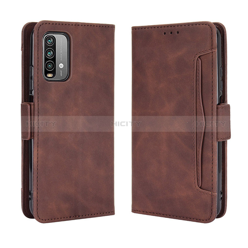 Coque Portefeuille Livre Cuir Etui Clapet BY3 pour Xiaomi Redmi 9 Power Marron Plus