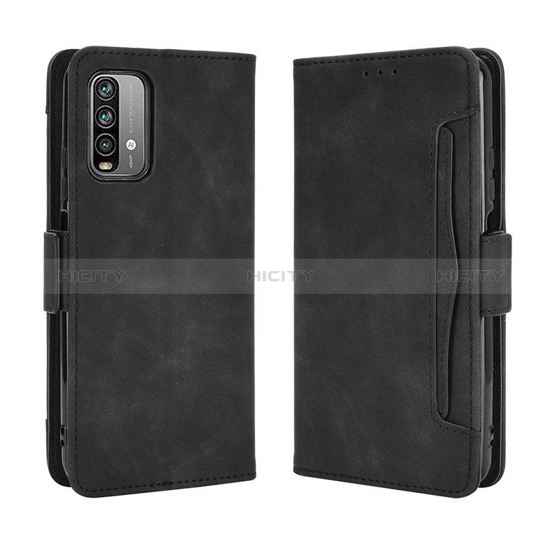 Coque Portefeuille Livre Cuir Etui Clapet BY3 pour Xiaomi Redmi 9 Power Noir Plus