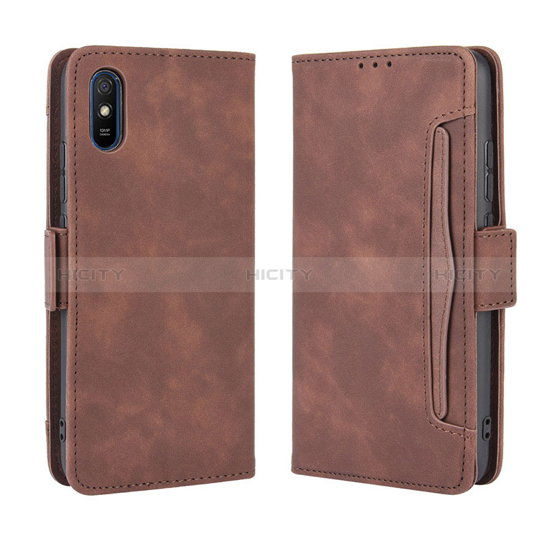 Coque Portefeuille Livre Cuir Etui Clapet BY3 pour Xiaomi Redmi 9i Marron Plus