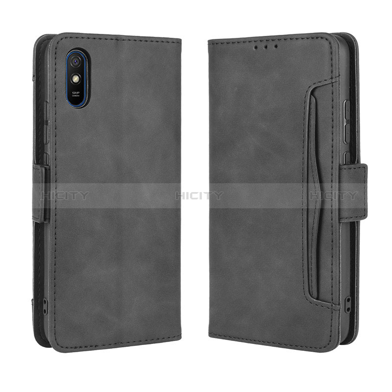 Coque Portefeuille Livre Cuir Etui Clapet BY3 pour Xiaomi Redmi 9i Noir Plus