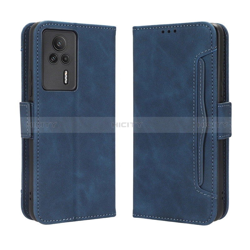 Coque Portefeuille Livre Cuir Etui Clapet BY3 pour Xiaomi Redmi K60E 5G Bleu Plus