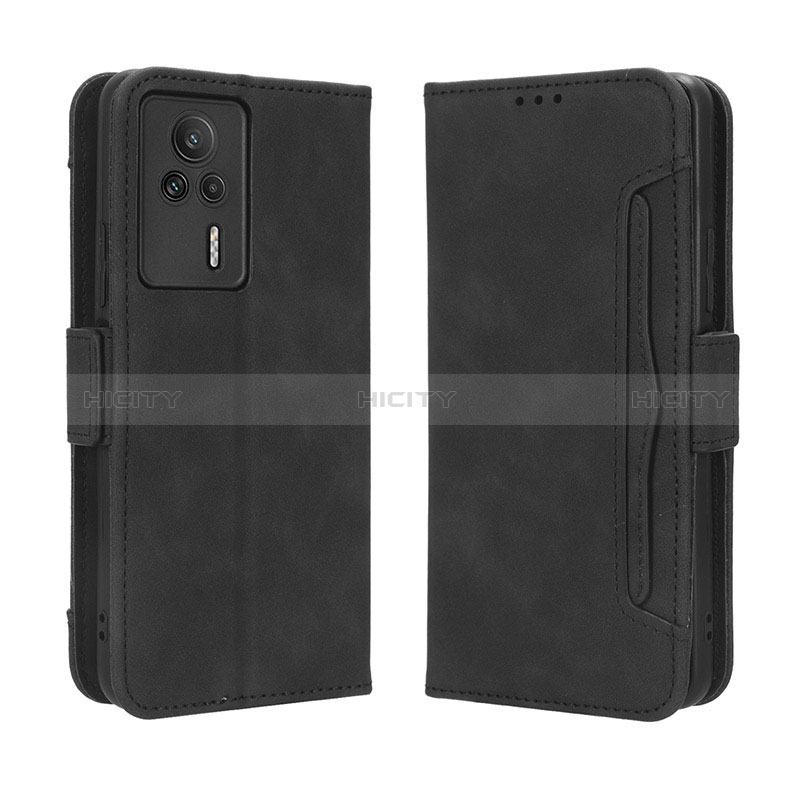 Coque Portefeuille Livre Cuir Etui Clapet BY3 pour Xiaomi Redmi K60E 5G Noir Plus