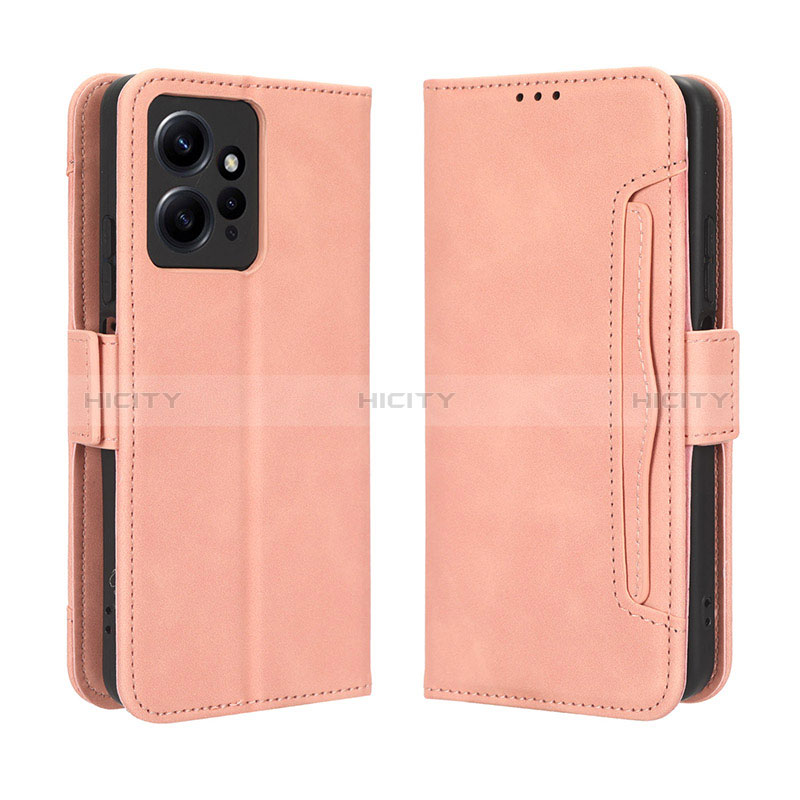 Coque Portefeuille Livre Cuir Etui Clapet BY3 pour Xiaomi Redmi Note 12 4G Rose Plus