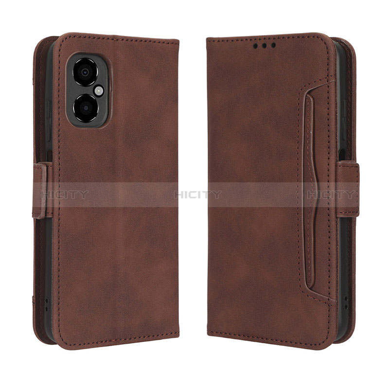 Coque Portefeuille Livre Cuir Etui Clapet BY3 pour Xiaomi Redmi Note 12R Pro 5G Marron Plus