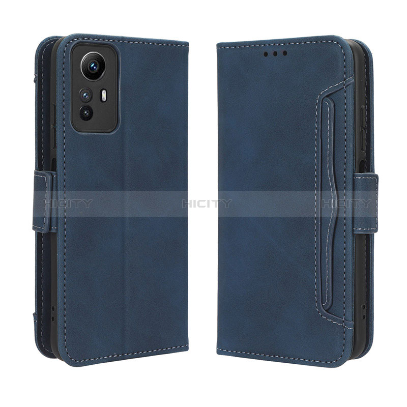 Coque Portefeuille Livre Cuir Etui Clapet BY3 pour Xiaomi Redmi Note 12S Bleu Plus